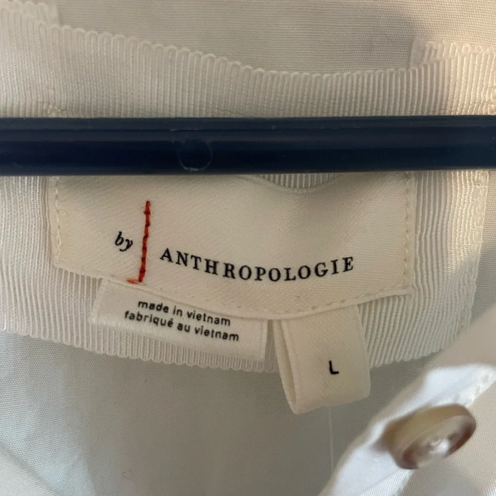 Anthropologie Women's White And Black  Buttondown Shirt Dress NWT! - Picture 8 of 9